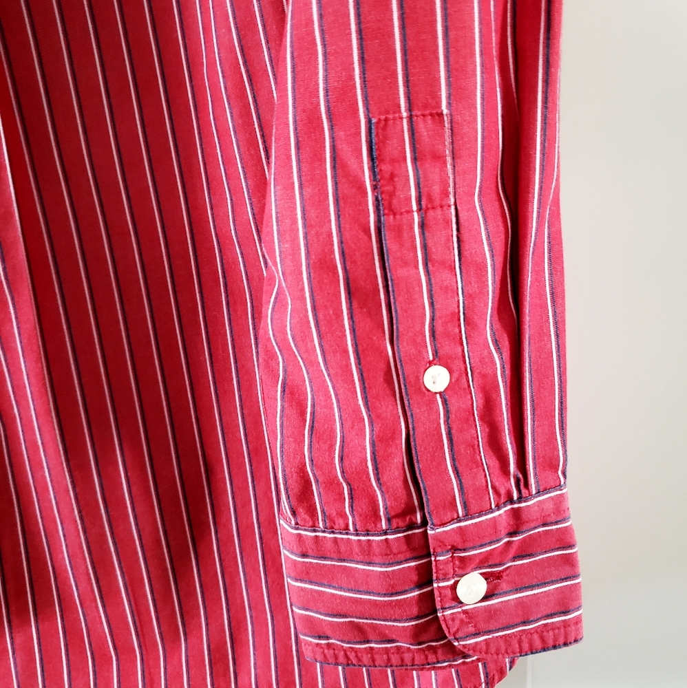 Chaps Man Button Down Shirt L - image 3